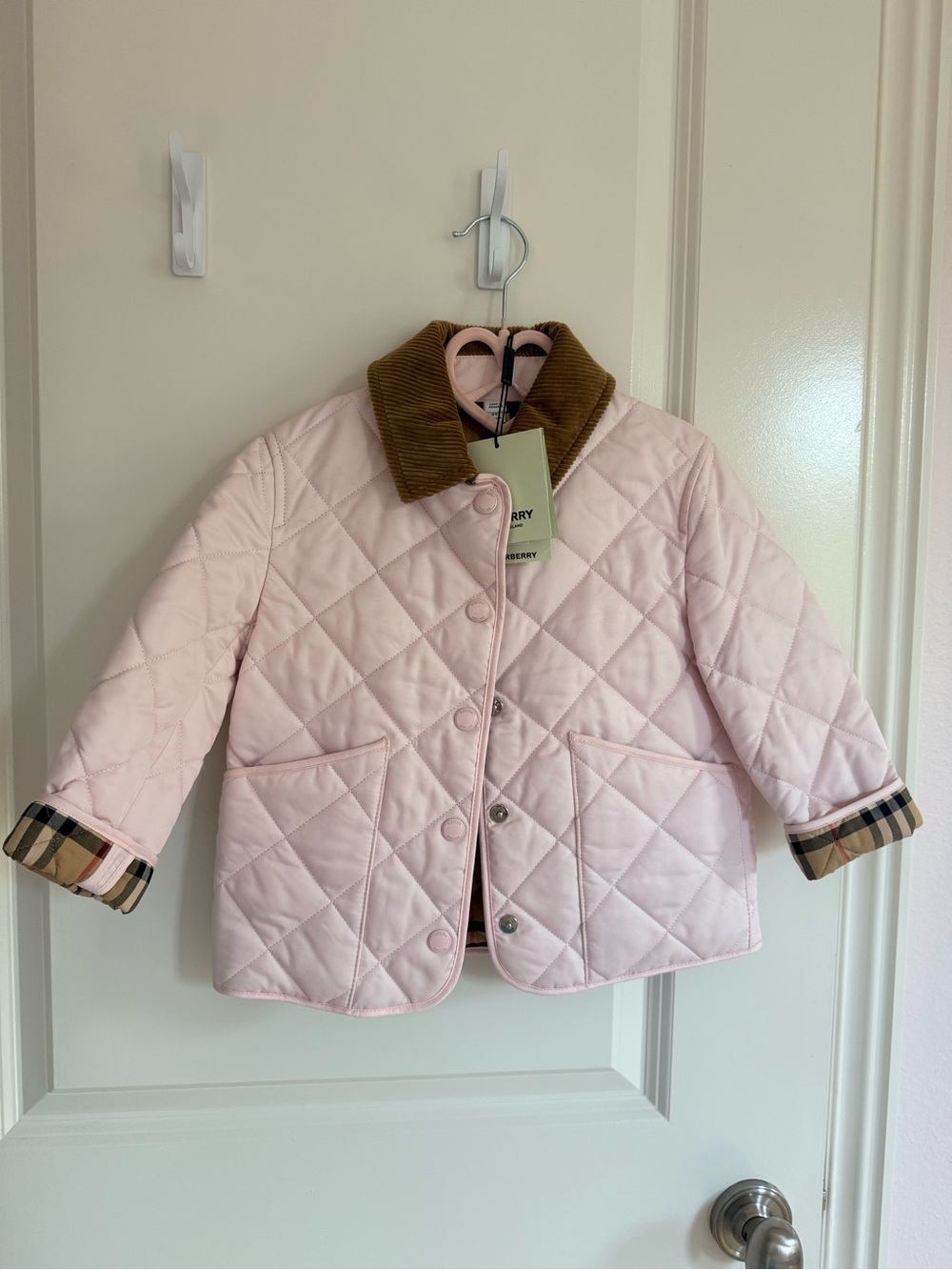 Burberry Light Pink Quilted Jacket